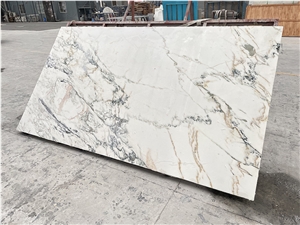 Calacatta Oro Vagli Marble Background Honeycomb Panel