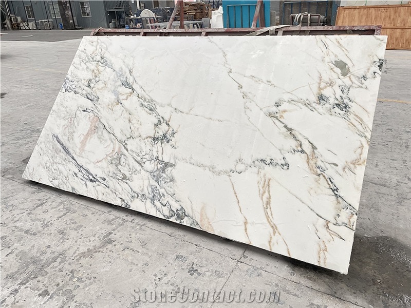 Calacatta Oro Vagli Marble Background Honeycomb Panel