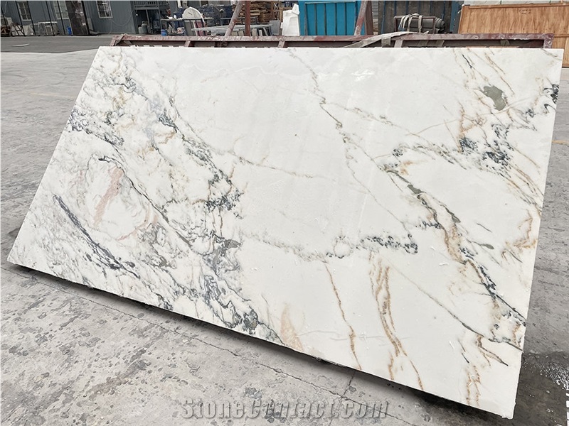 Calacatta Oro Vagli Marble Background Honeycomb Panel