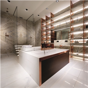 Beige Quartzite Slab And Tile For Floor A Nd Wall