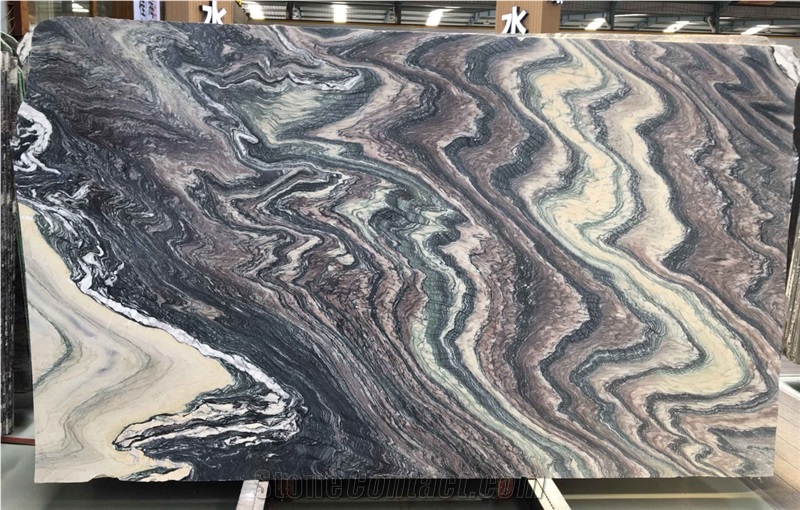 Cipollino Purple Green Marble Slab