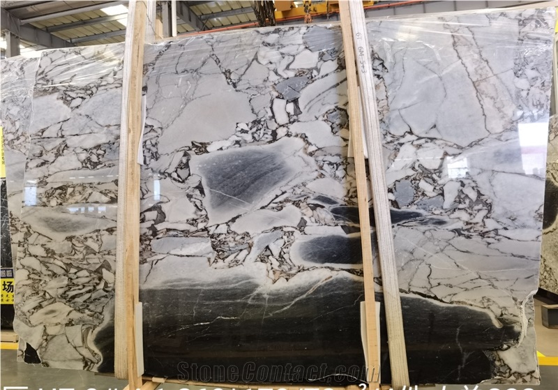 Luxury Blue Black Marble Slab