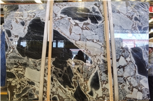 Luxury Blue Black Marble Slab