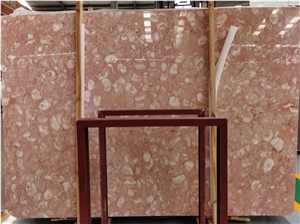 Orient Fossil Pink Limestone Slab
