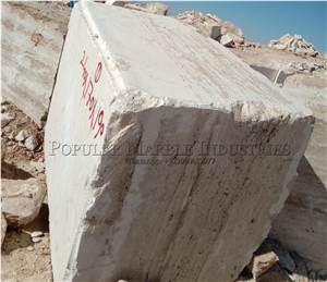 Beige Travertine Blocks, Pakistan Beige Travertine