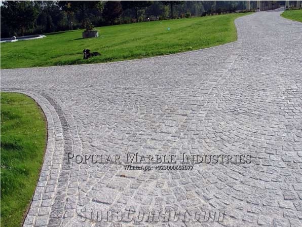 Gray Granite Cobblestone From Pakistan