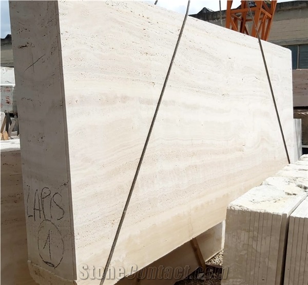 Bianco Travertine Slabs - Vein-Cut