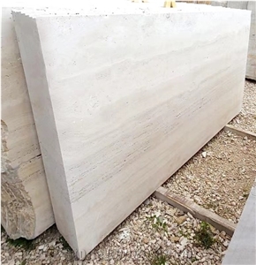 Bianco Travertine Slabs - Vein-Cut