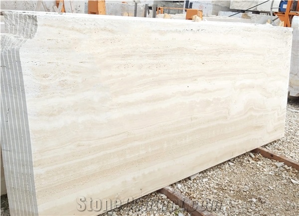 Bianco Travertine Slabs - Vein-Cut