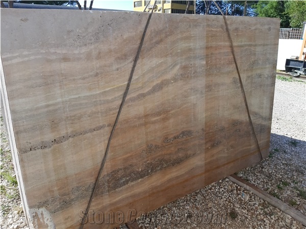 Noce Travertine Slabs - Vein-Cut
