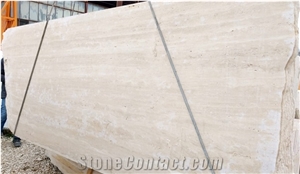 Roman Classico Light Travertine Slabs - Vein-Cut