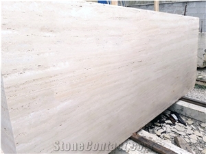 Roman Classico Light Travertine Slabs - Vein-Cut