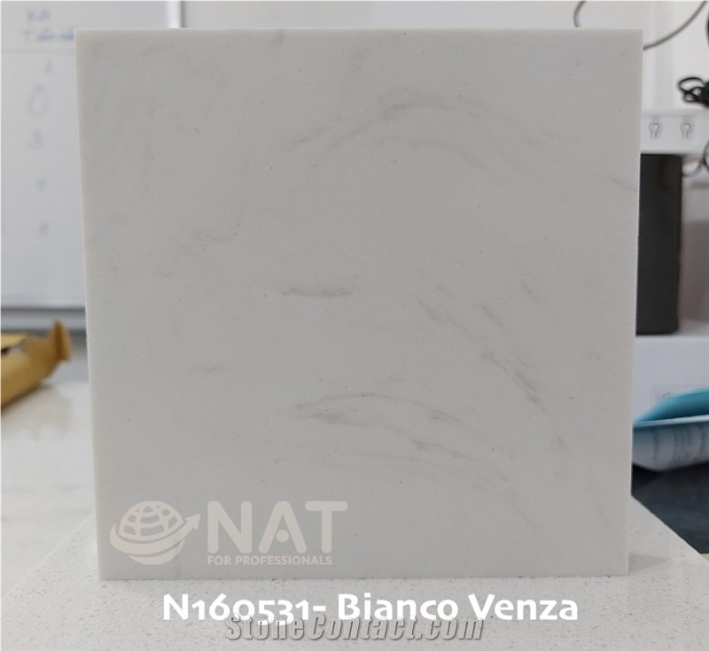 Viet Nam White Carrara Artificial Marble Kitchen Countertop