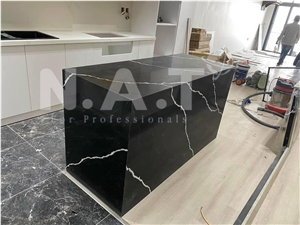 Vietnam Black Quartz Pietra Black Slabs
