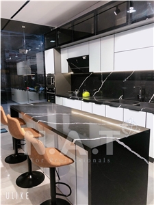 Vietnam Black Quartz Pietra Black Slabs