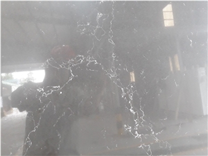 Vietnam Calacatta Black Artificial Marble - Nero Marquina Kitchen Top