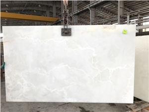 Pure White Onyx Slabs