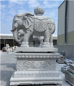 Granite Elephant Animal Hotel Stone Carving Sculpture Granite Elephant Animal Hotel Stone Carving Sculpture