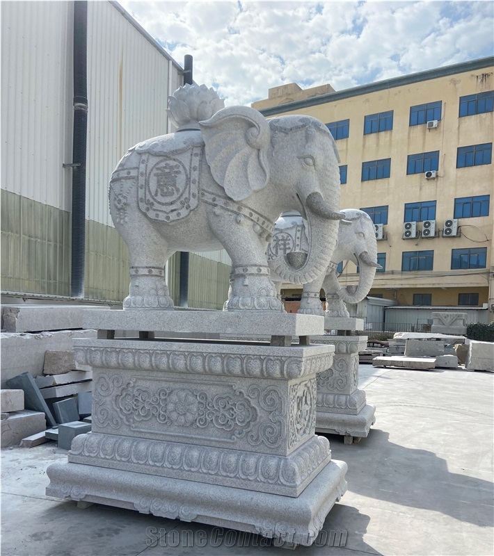 Top Quality 3M Elephant Animal Sculpture Garden Carving