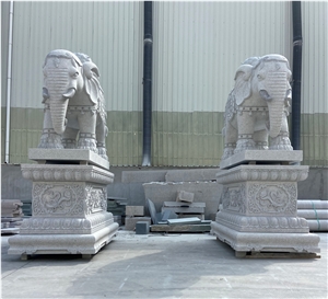 Top Quality 3M Elephant Animal Sculpture Garden Carving