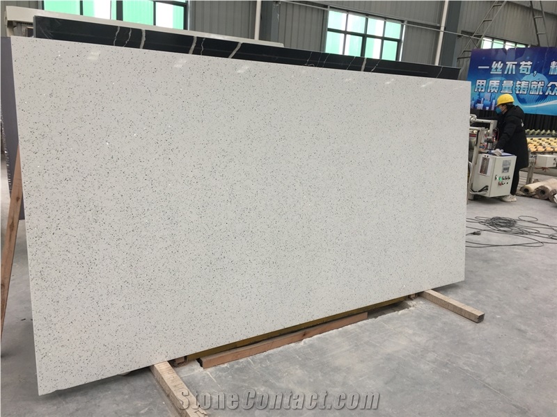 Crystal White Quartz Slabs & Tiles