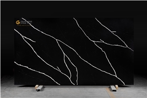 Calacatta Black Quartz Slabs No.2 GSV – 9111