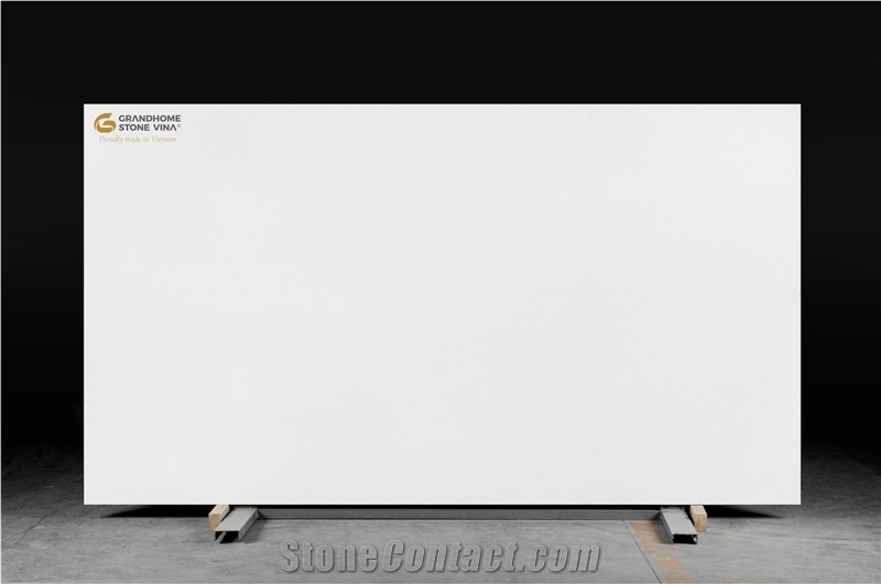 Mirrow White GSV - 1204 Quartz Stone Slabs, White Quartz Slabs