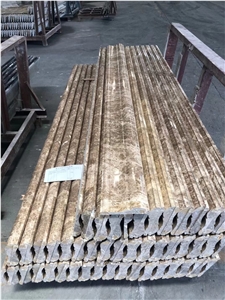Brown Stone Elevator Door Arch Frame Marble Window Surround