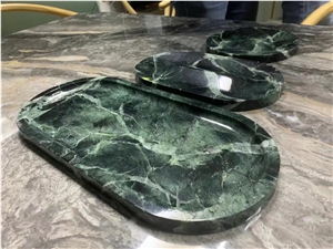 Interior Decor Product Stone Rack Marble Verde Apli Ashtray