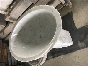 Interior Stone Bath Sink Marble Verde Alpi Pedestal Basin