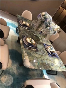 Interior Stone Cafe Table Top Granite Emerald Home Furniture