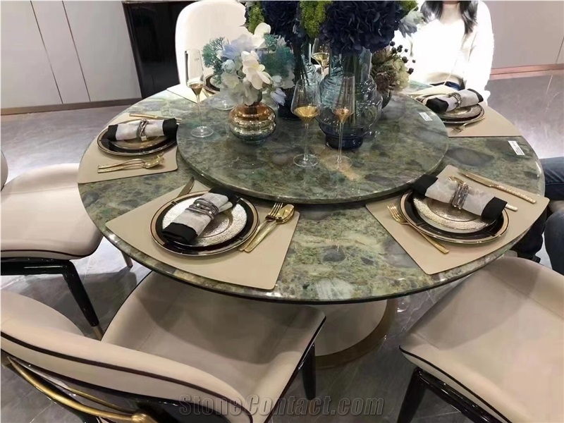 Interior Stone Cafe Table Top Granite Emerald Home Furniture