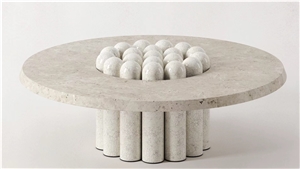 Interior Stone Design Stool Table Marble Coffee Table Set