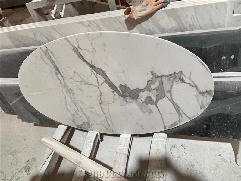 Interior Stong Dining Table Oval Calacatta Office Furniture