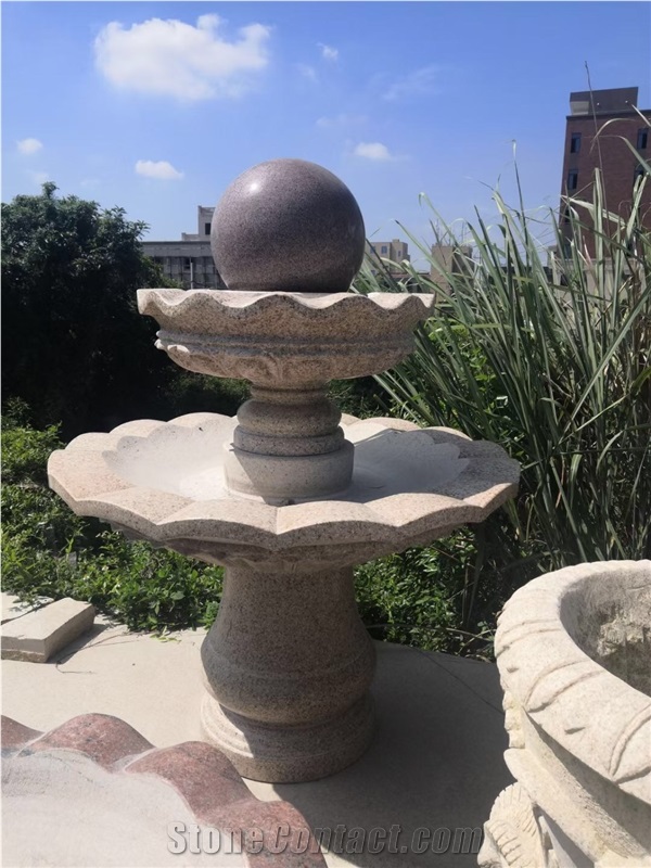 Sculptured Stone Angel Water Features White Jade Bird Bath