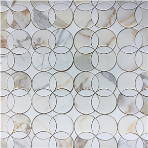 Stone Design Mosaic Tile Marble Thassos Chevron Mosaic Floor