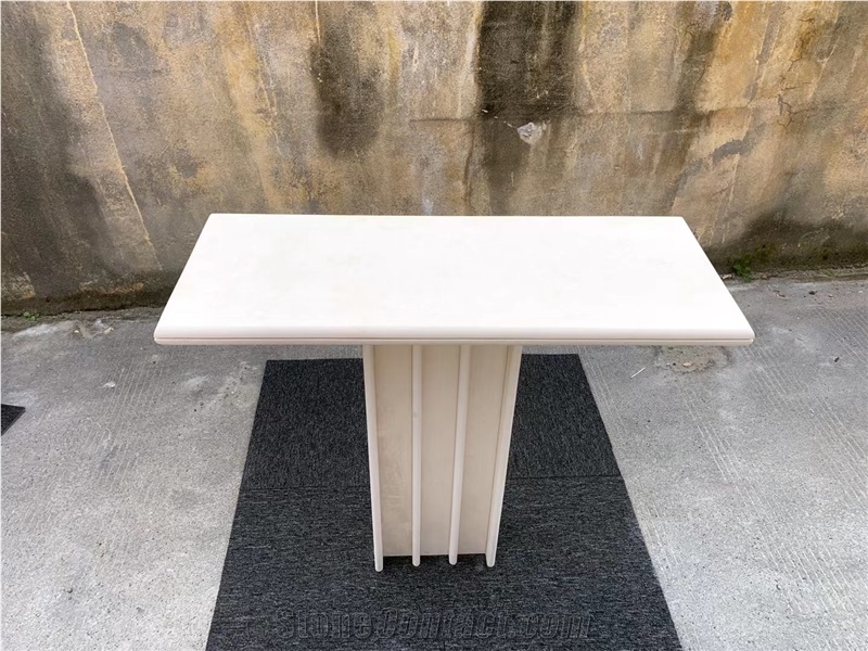 Stone Restaurant Dining Table Marble Thassos Hotel Furniture