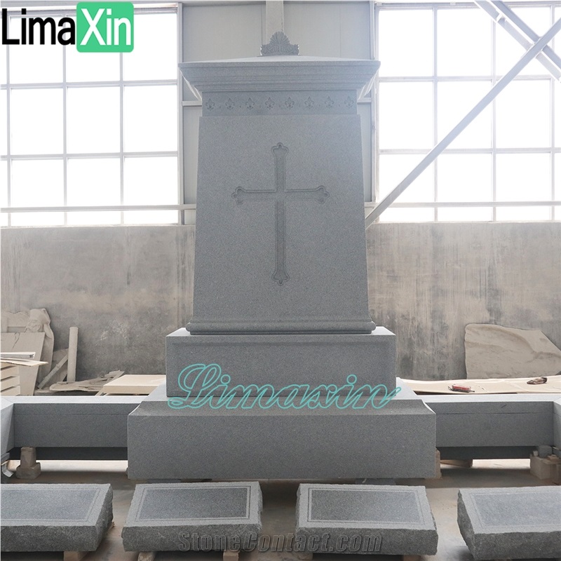 Grey Granite Headstone