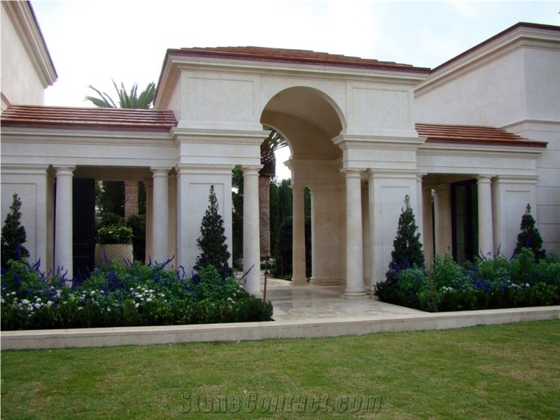 Beige Limestone Doric Columns