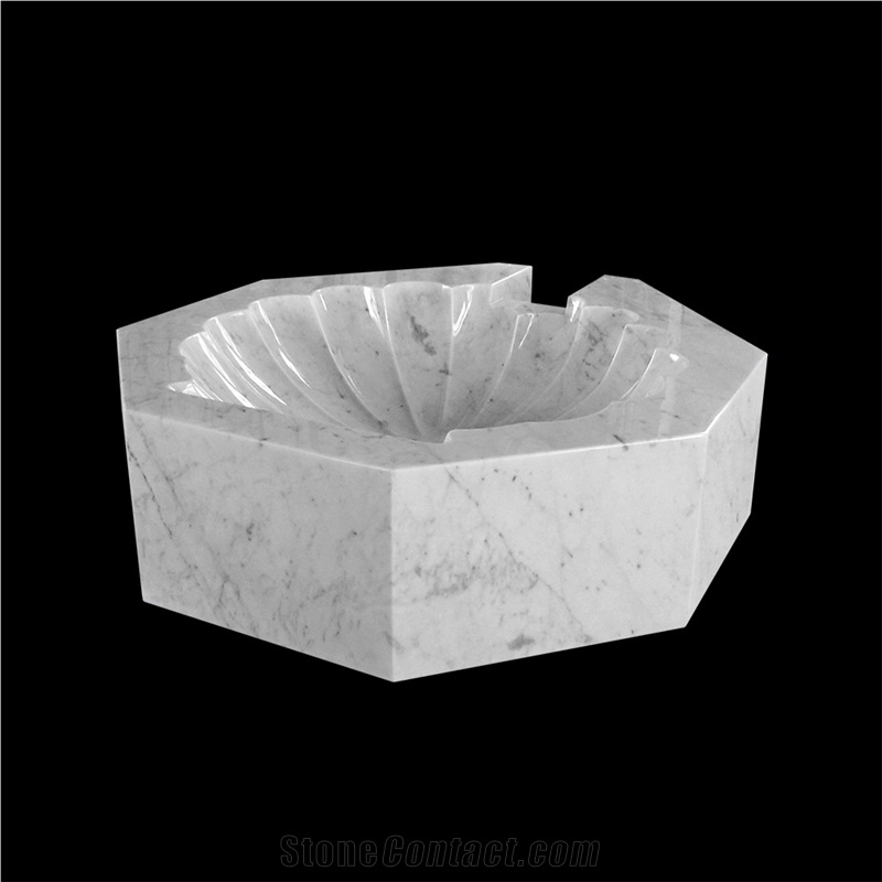 Carrara White Marble Basin