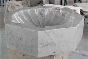 Carrara White Marble Basin