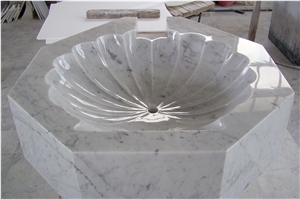 Carrara White Marble Basin
