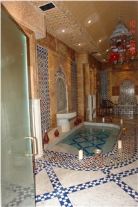 Hammam Wall Fountain With Waterjet Medallion