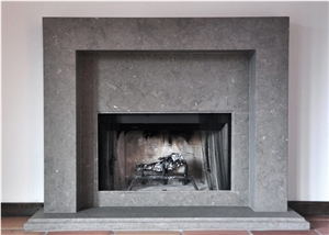 Modern Style Grey Marble Fireplace Mantel