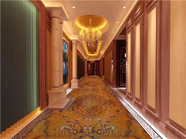 High Quality Polished Orange Onyx Background Wall