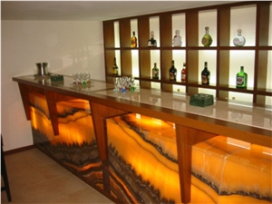 High Quality Polished Orange Onyx Background Wall