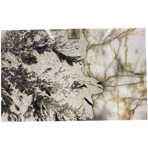 Polished Lithium Crystal Quartzite Slabs For Background Wall