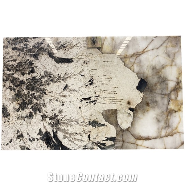 Polished Lithium Crystal Quartzite Slabs For Background Wall