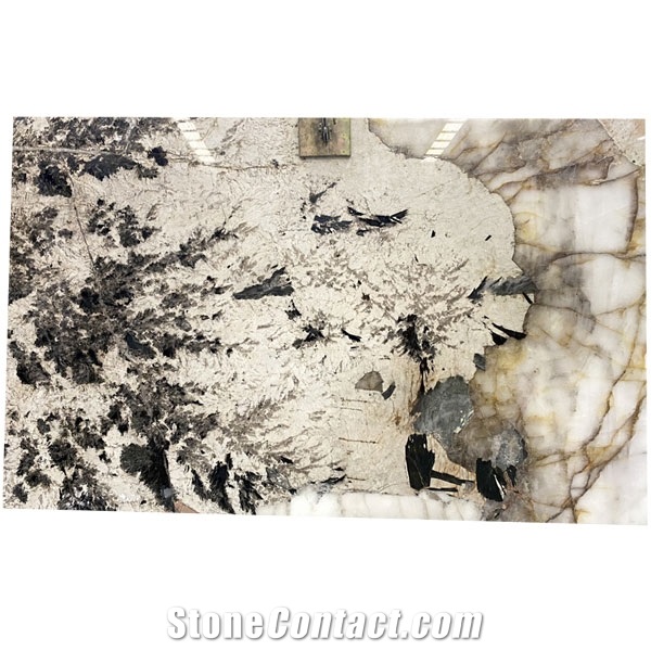 Polished Lithium Crystal Quartzite Slabs For Background Wall