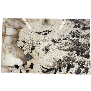 Polished Lithium Crystal Quartzite Slabs For Background Wall